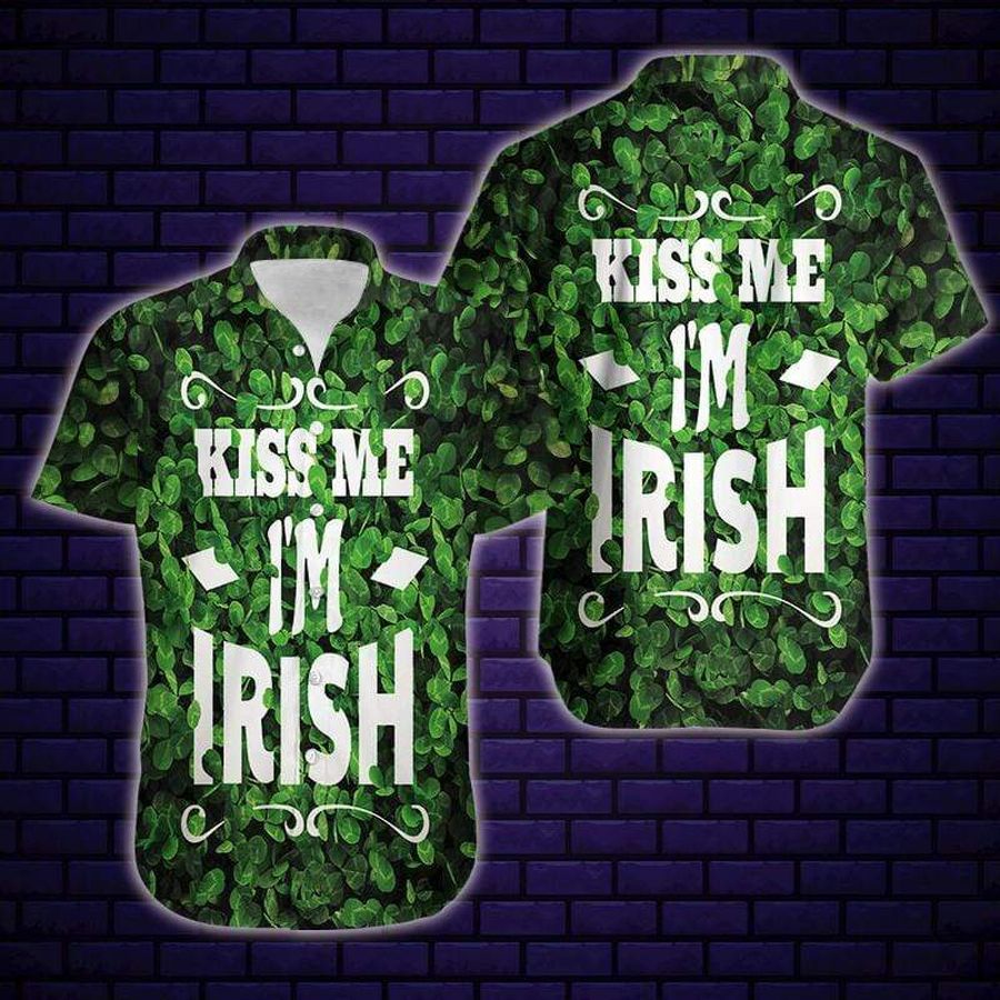 Kiss Me Im Irish Hawaiian Shirt Pre12813, Hawaiian shirt, beach shorts, One-Piece Swimsuit, Polo shirt, funny shirts, gift shirts, Graphic Tee