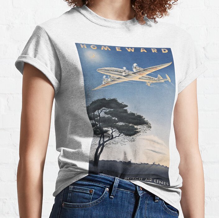 KLM Airlines Poster Art Classic T-Shirt