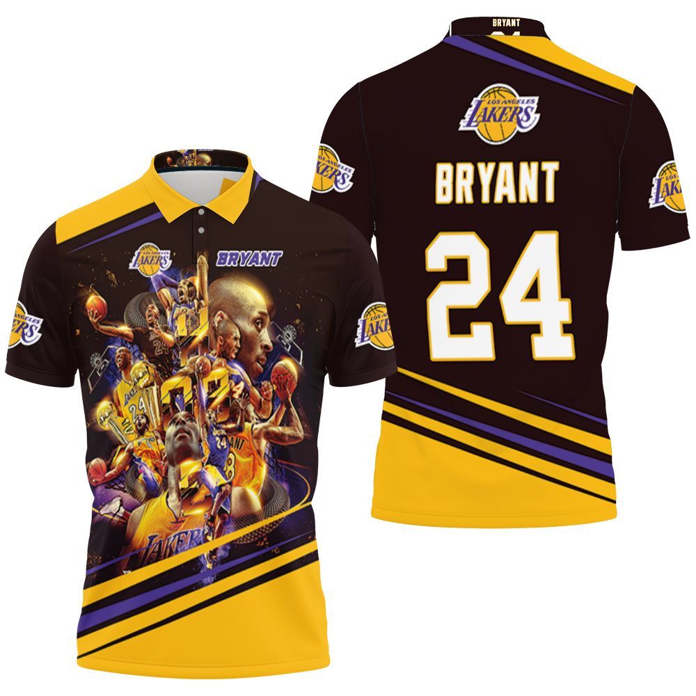 Kobe Bryant 24 Los Angeles Lakers Pictures Polo Shirt All Over Print Shirt 3d T-shirt
