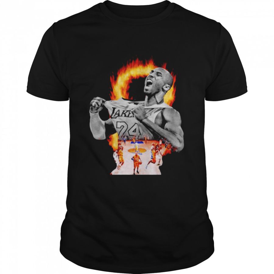 Kobe Bryant On Fire Shirt