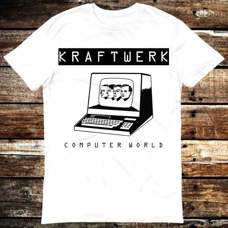 Kraftwerk Promo Release Computer World Vinyl Label T-Shirt