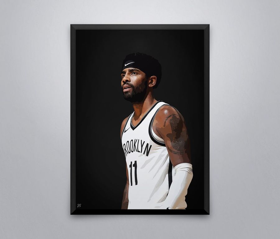 Kyrie Irving Poster, Nets Poster, Basketball Artwork, Wall Posters, Sport Poster, Gift for him, Brooklyn Nets Posters, Basketball Poster