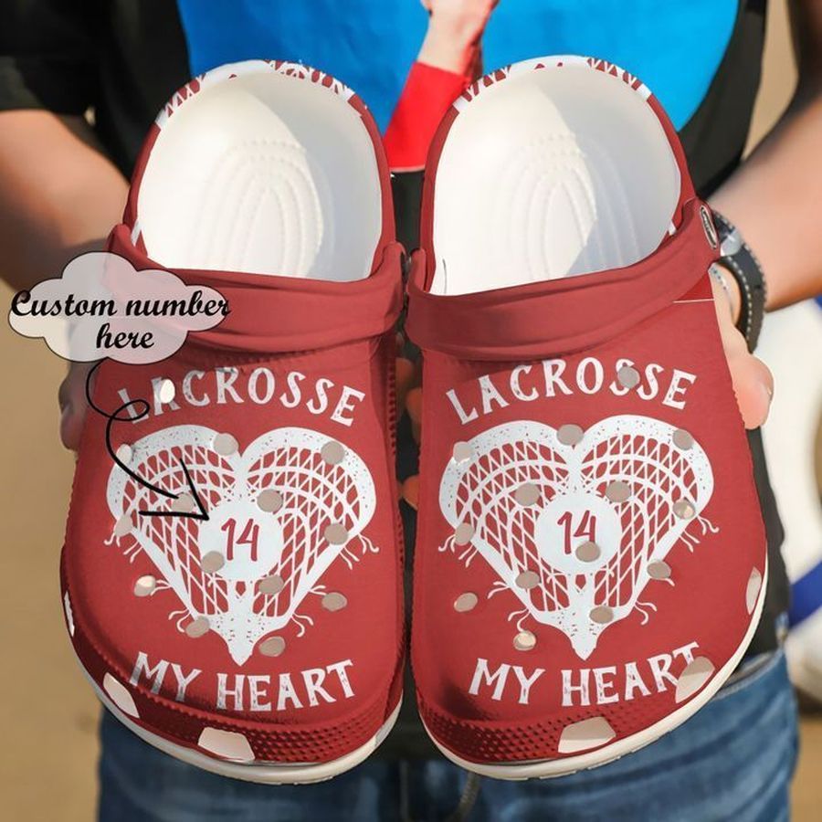 Lacrosse Personalized My Heart Sku 1549 Crocs Clog Shoes