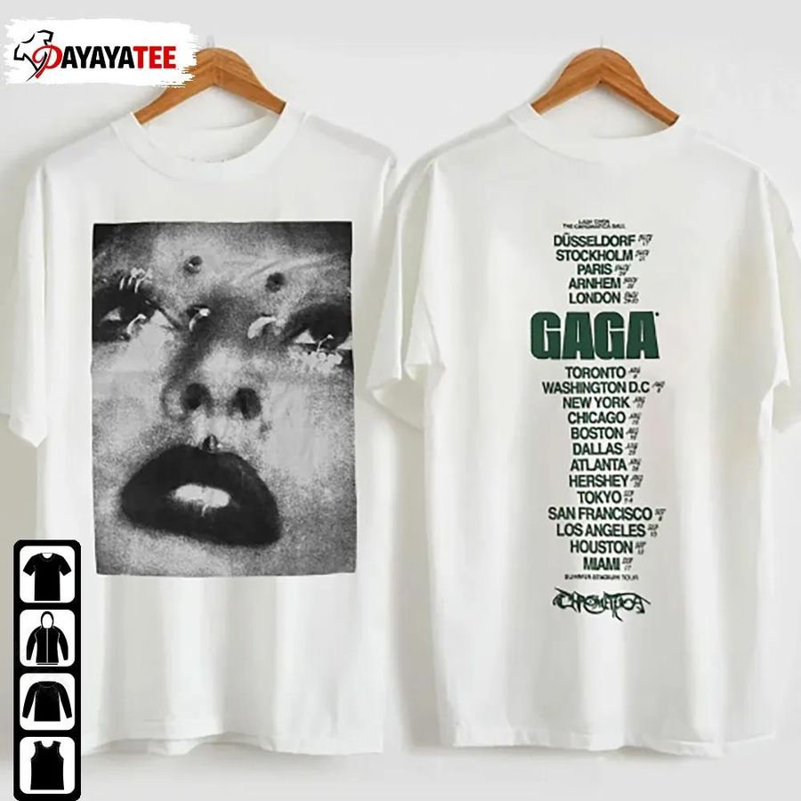 Lady Gaga Tour Merch Shirt The Chromatica Ball Stadium Summer Tour 2022