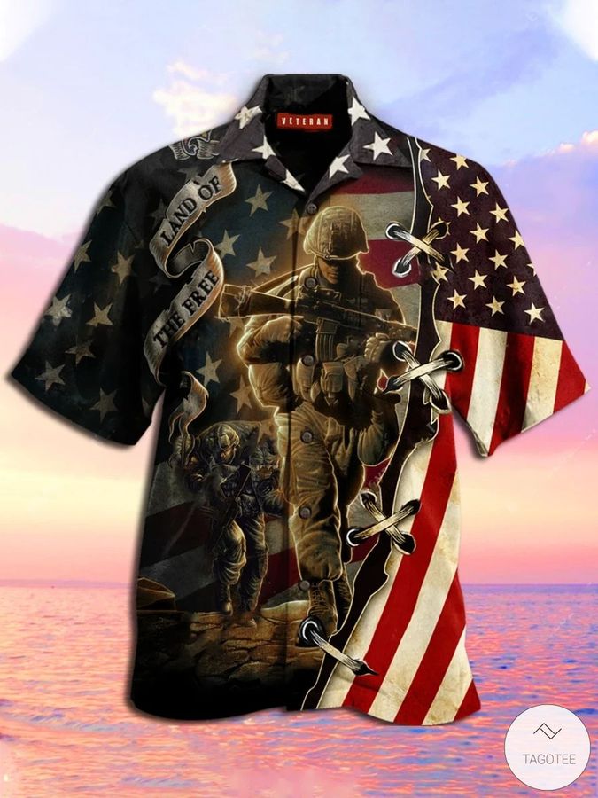 Land Of The Free Veterans Hawaiian Shirt