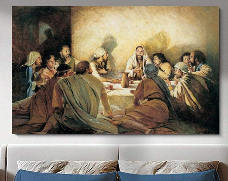 Amazon.com: Last Supper Wall Decor Jesus Pictures for Wall Leonardo Da  Vinci Poster Picture of The Last Supper Jesus Painting Christian Wall Art  Religious Wall Decor for Home Dining Room Decor (24''Hx36''W) :