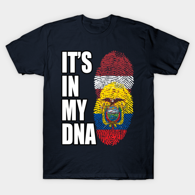 Latvian And Ecuadorian Mix Heritage DNA Flag T-shirt, Hoodie, SweatShirt, Long Sleeve