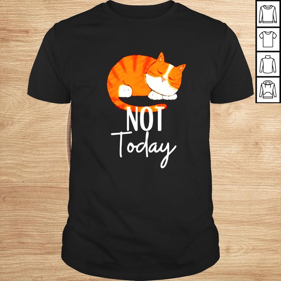 lazy Cat not today cute shirt