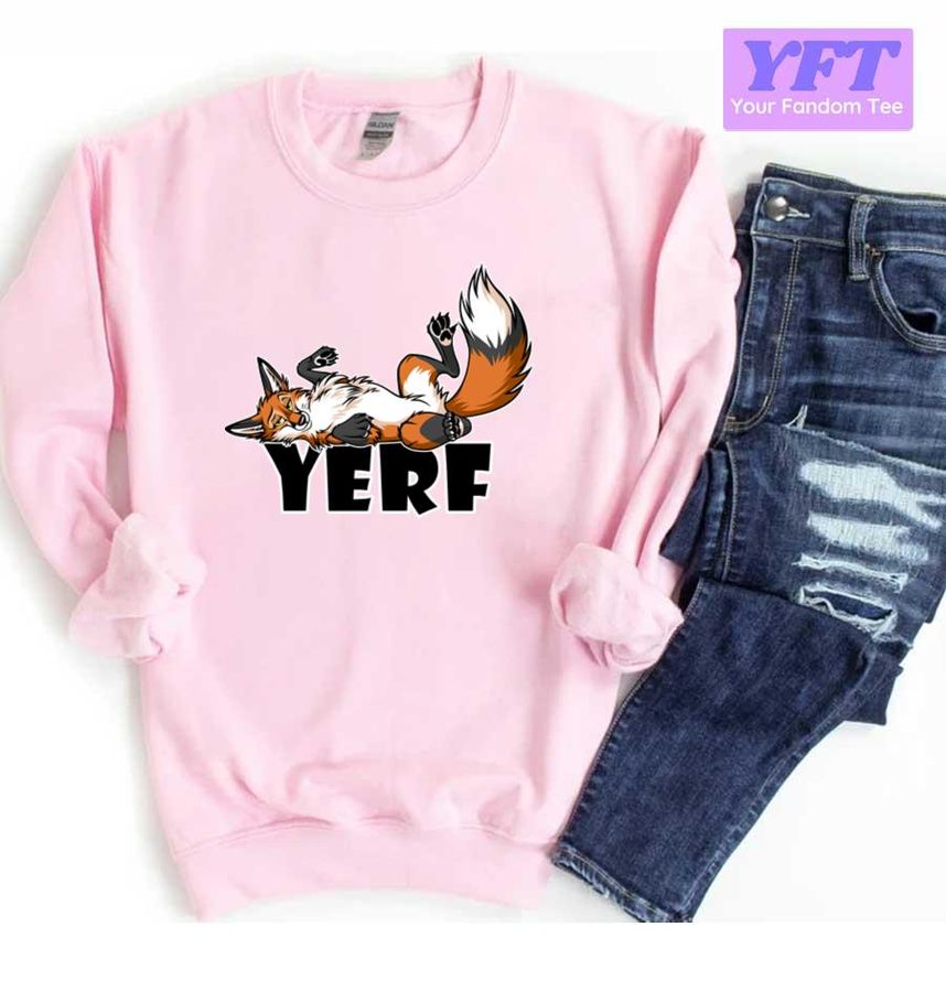 Lazy Yerf Fox Funny Design Unisex Sweatshirt