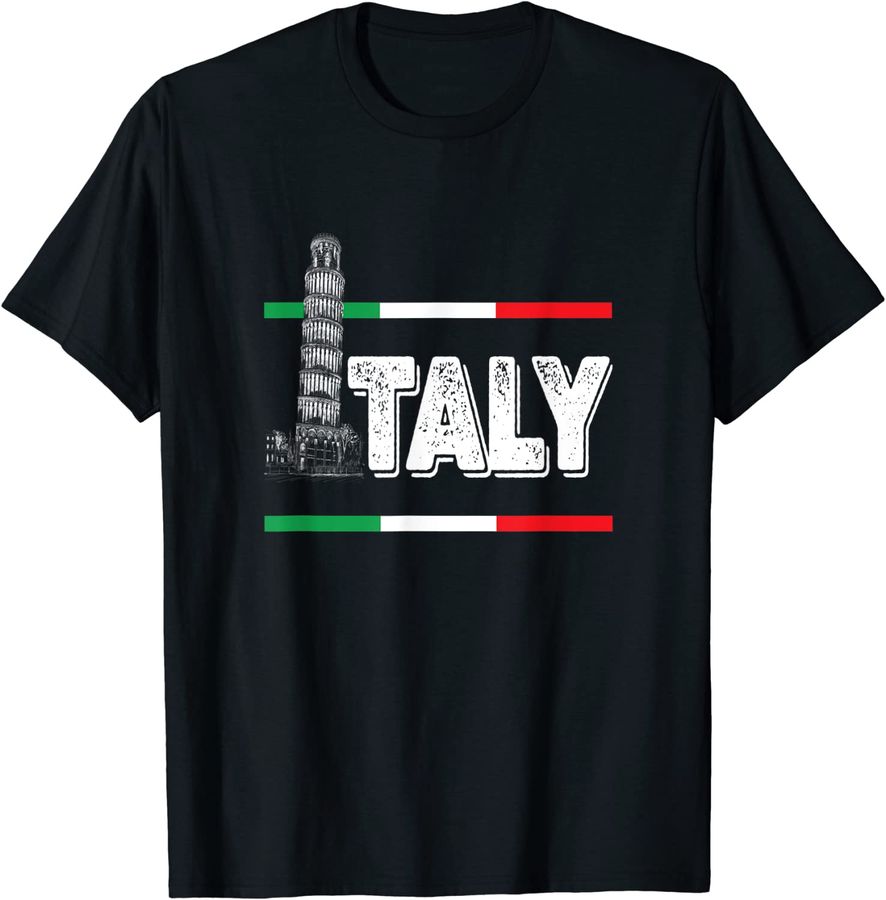 Leaning Tower Of Pisa Italy Italian Flag Pride Theme