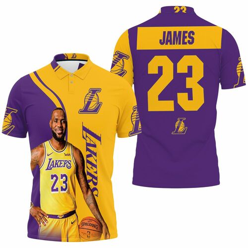 Lebron James 23 Los Angeles Lakers Nba Western Conference Polo Shirt Model A22697 All Over Print Shirt 3d T-shirt