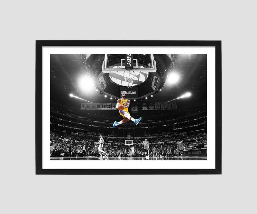 LeBron James LA Lakers Dunk Photo Poster