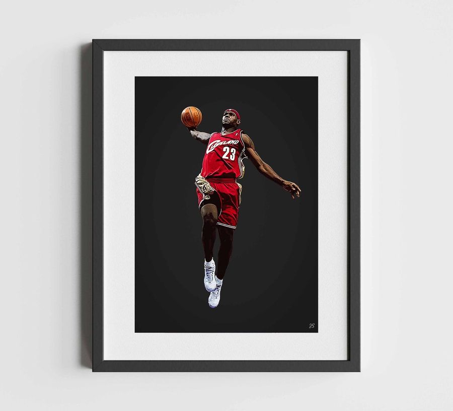 Lebron James Print, Young King, Cavaliers Poster, gift for men, gift for boyfriend, lebron james, birthday gift, best selling item