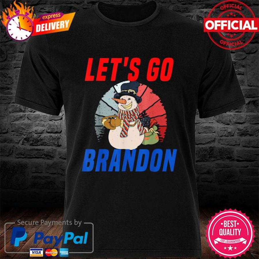 Let’s Go Brandon Christmas Gentleman snowman Tee Shirt