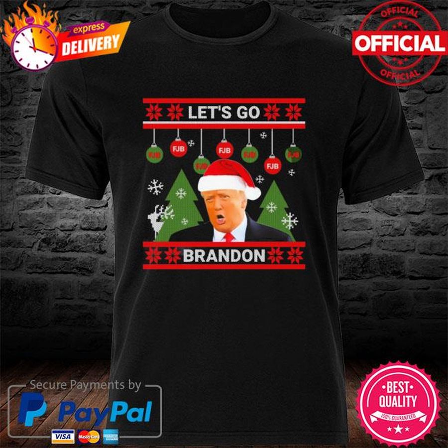 Let’s Go Brandon Christmas Sweater, Lets Go Brandon Ugly Christmas Tee Shirt