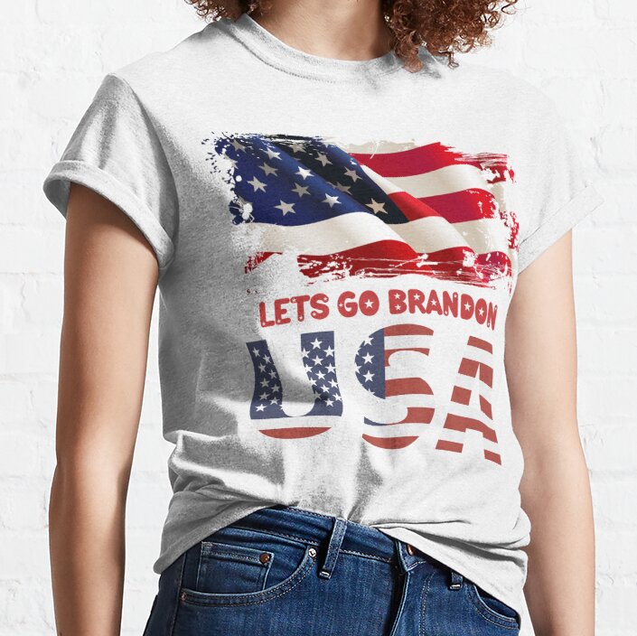 lets go brandon with us flag Classic T-Shirt