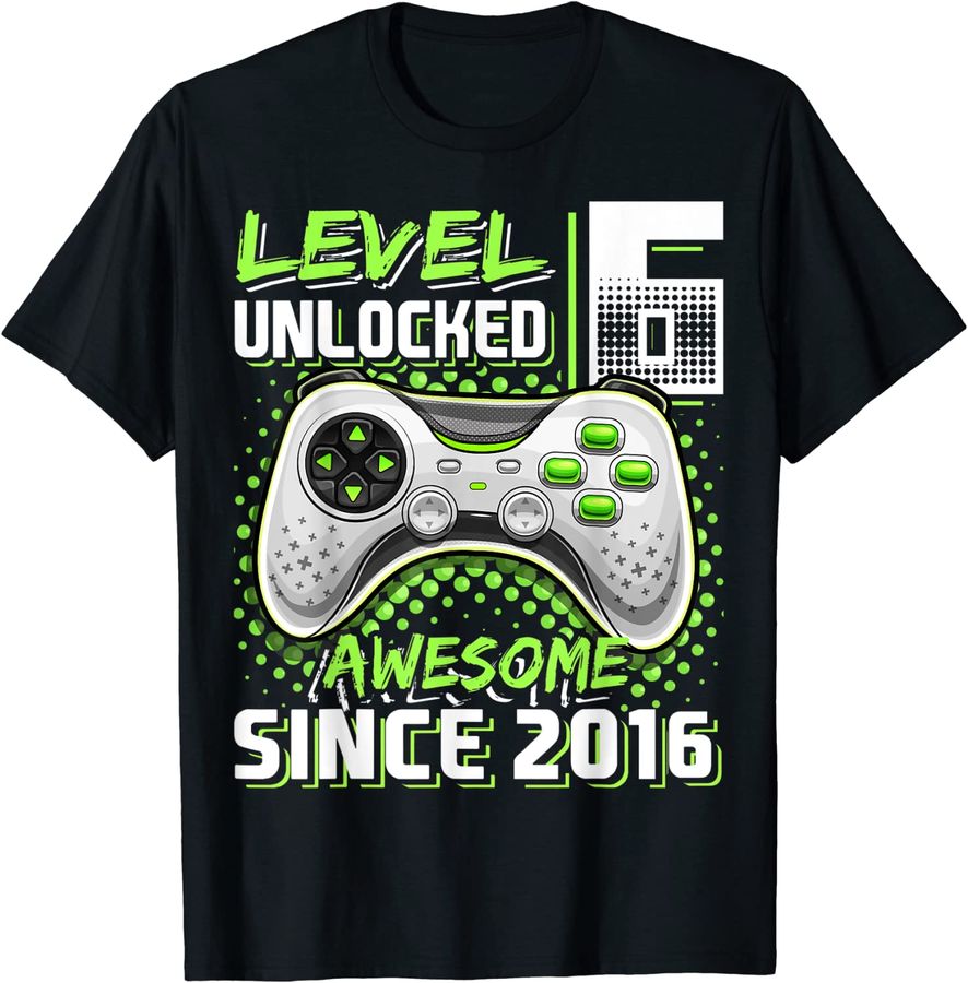 Level 6 Unlocked Awesome 2016 Video Game 6th Birthday_1