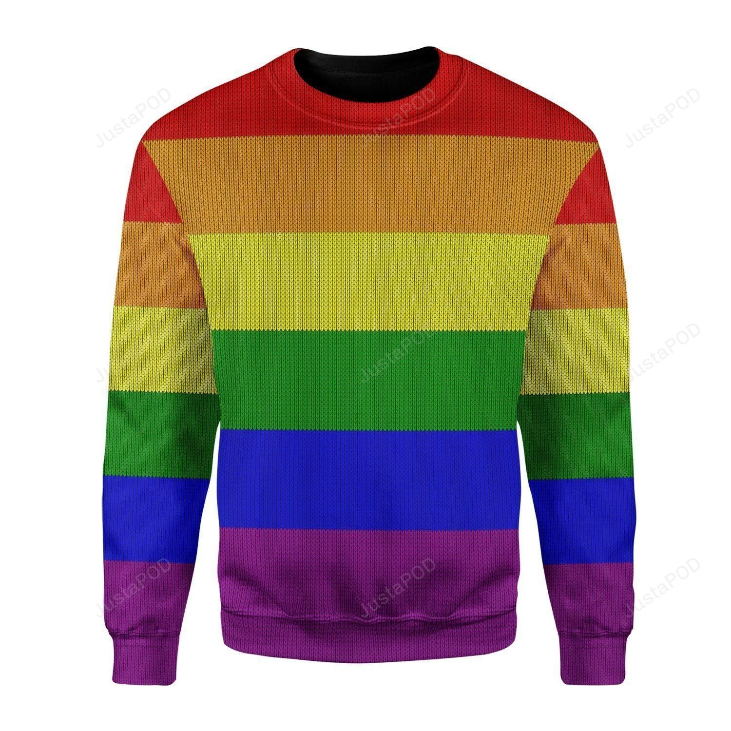 LGBT Flag Ugly Christmas Sweater All Over Print Sweatshirt Ugly
