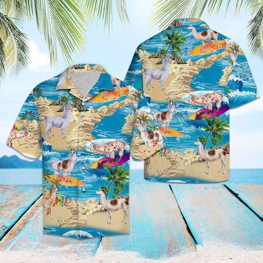 Liama Hawaiian Shirt Pre11423, Hawaiian shirt, beach shorts, One-Piece Swimsuit, Polo shirt, funny shirts, gift shirts, Graphic Tee