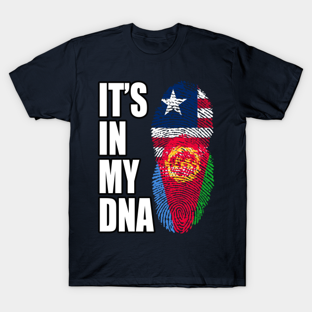 Liberian And Eritrean Mix Heritage DNA Flag T-shirt, Hoodie, SweatShirt, Long Sleeve