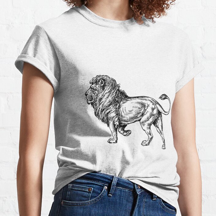 lion art world lion day beautiful lion Classic T-Shirt