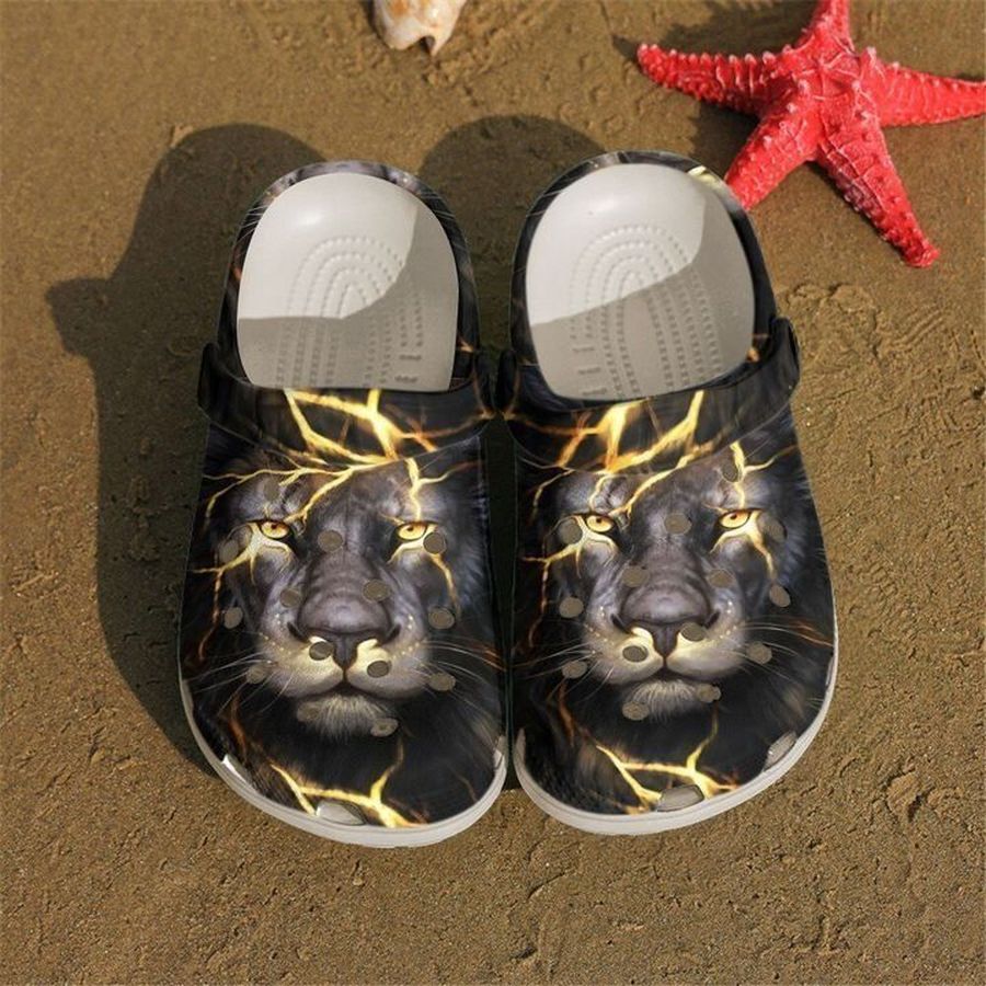 Lion Black Lightning Sku 1555 Crocs Clog Shoes