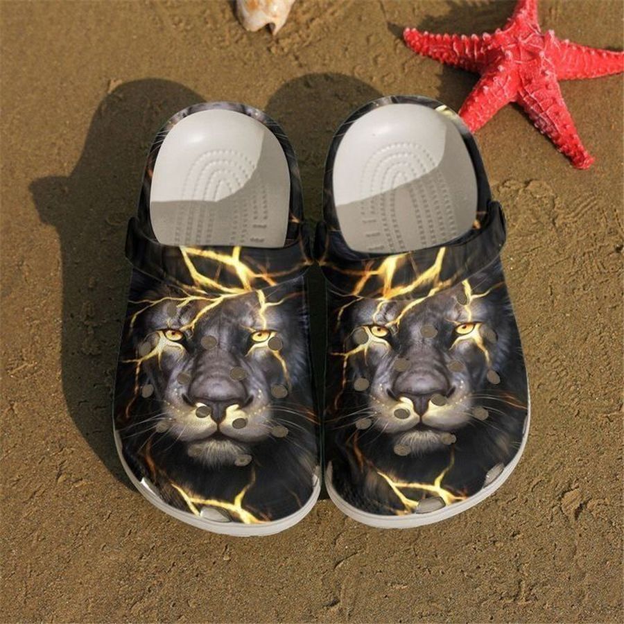 Lion Black Lightning Sku 1555 Crocs Crocband Clog Comfortable For Mens Womens Classic Clog Water Shoes