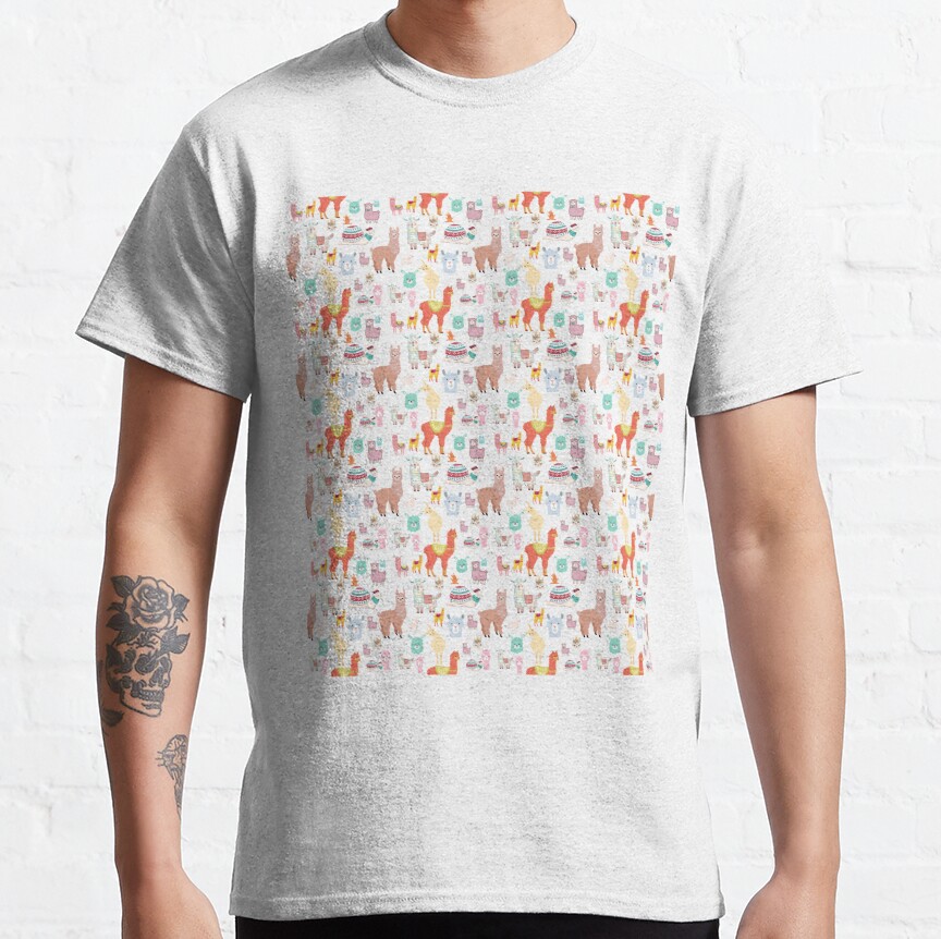 llama are cool pattern Classic T-Shirt