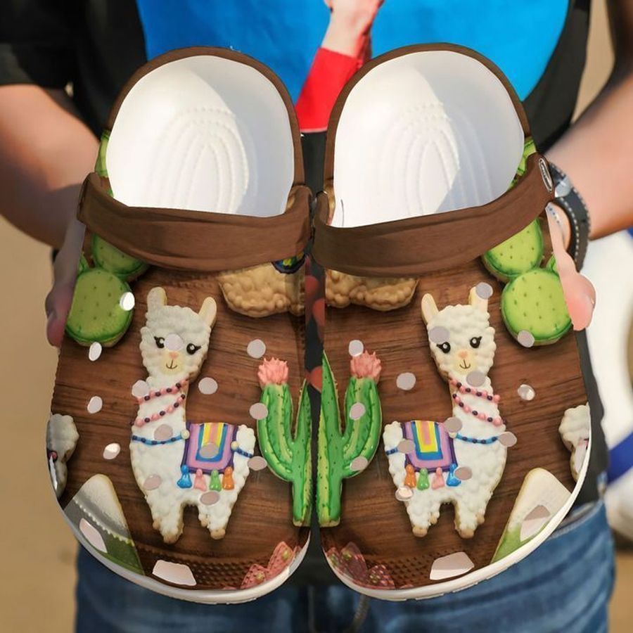 Llama Cookie Crocs Clog Shoes