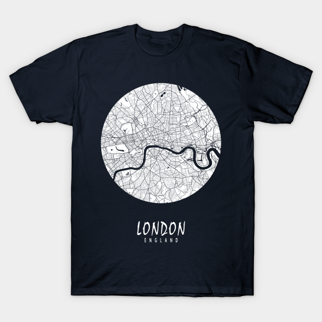 London, England City Map - Full Moon T-shirt, Hoodie, SweatShirt, Long Sleeve