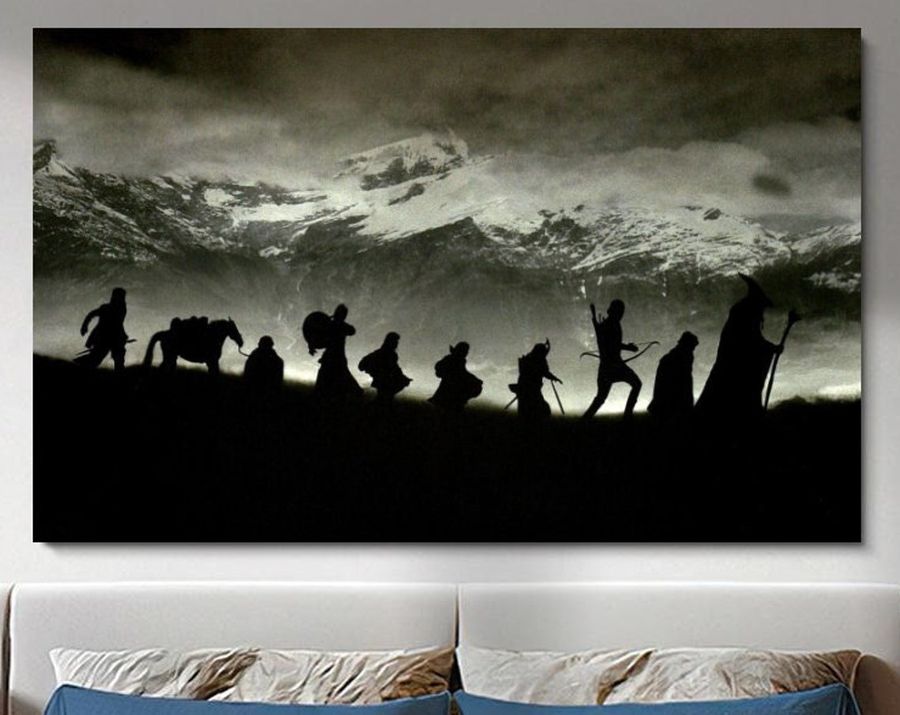Lord of the Rings Wall Art, Fellowship of the Ring Poster, LOTR Art, Lord of the Rings Canvas, LOTR Print, LOTR Gift, Canvas Home Wall Decor