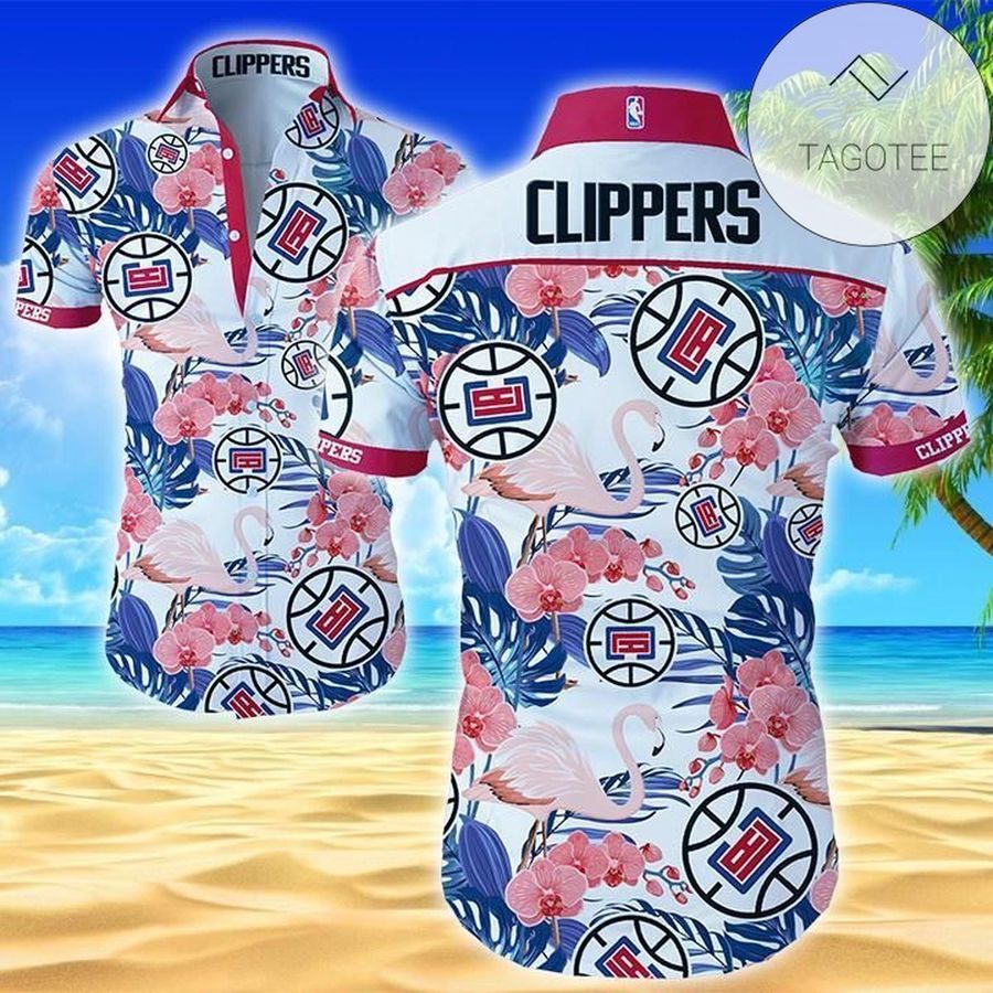 Los Angeles Clippers Authentic Hawaiian Shirt 2022 Summer Button Up Shirt For Men Beach Wear Short Sleeve Authentic Hawaiian Shirt 2022