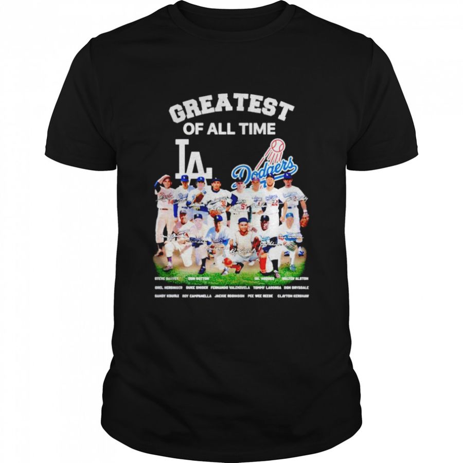 Los Angeles Dodgers greatest of all time players signatures shirt
