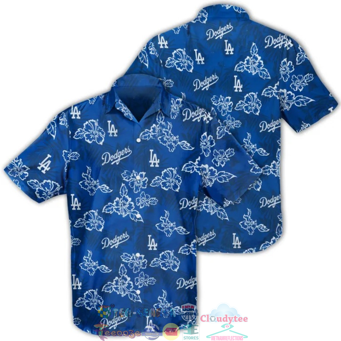 Los Angeles Dodgers MLB Hibiscus Tropical Leaves Hawaiian Shirt – Saleoff
