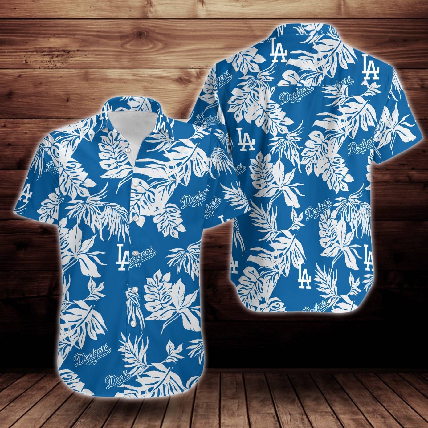 Los Angeles Dodgers Tropical Flower Short Sleeve Hawaiian Shirt Big And Tall Hawaiian Shirts
