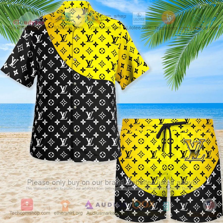 Louis Vuitton Yellow-Black Pattern Hawaiian Shirt, Short – LIMITED EDITION