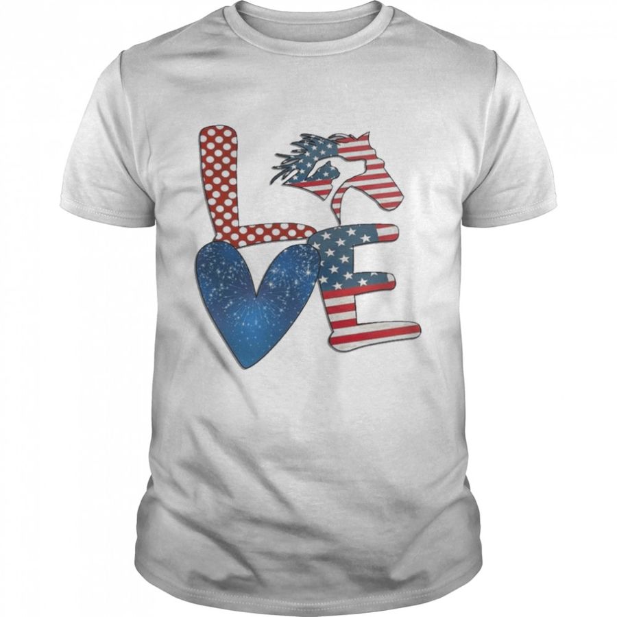 Love American flag shirt