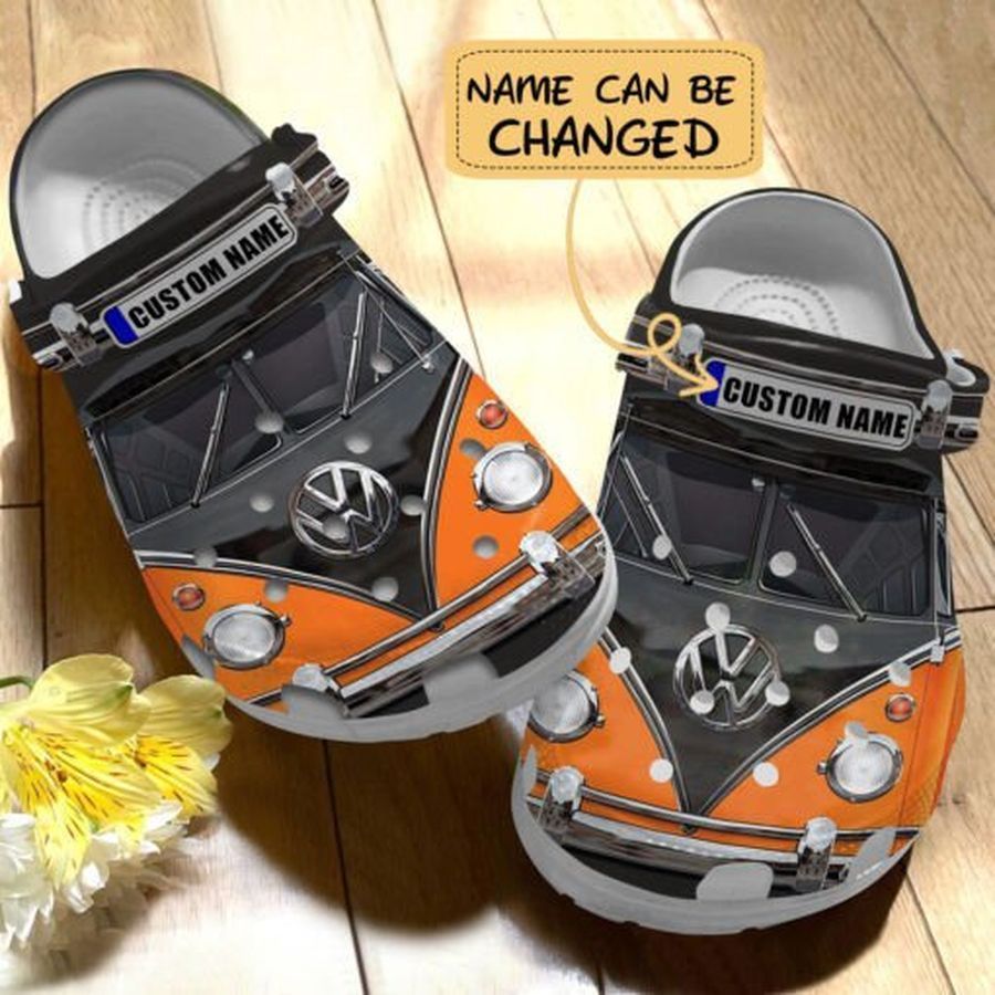 Love Campervan Custom Name In Dark Orange Crocs Crocband Clog Comfortable Water Shoes