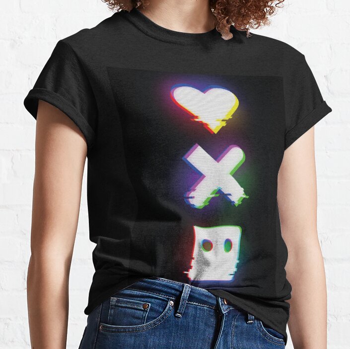 Love Death and Robots Logo With Colors Glitches  Classic T-Shirt