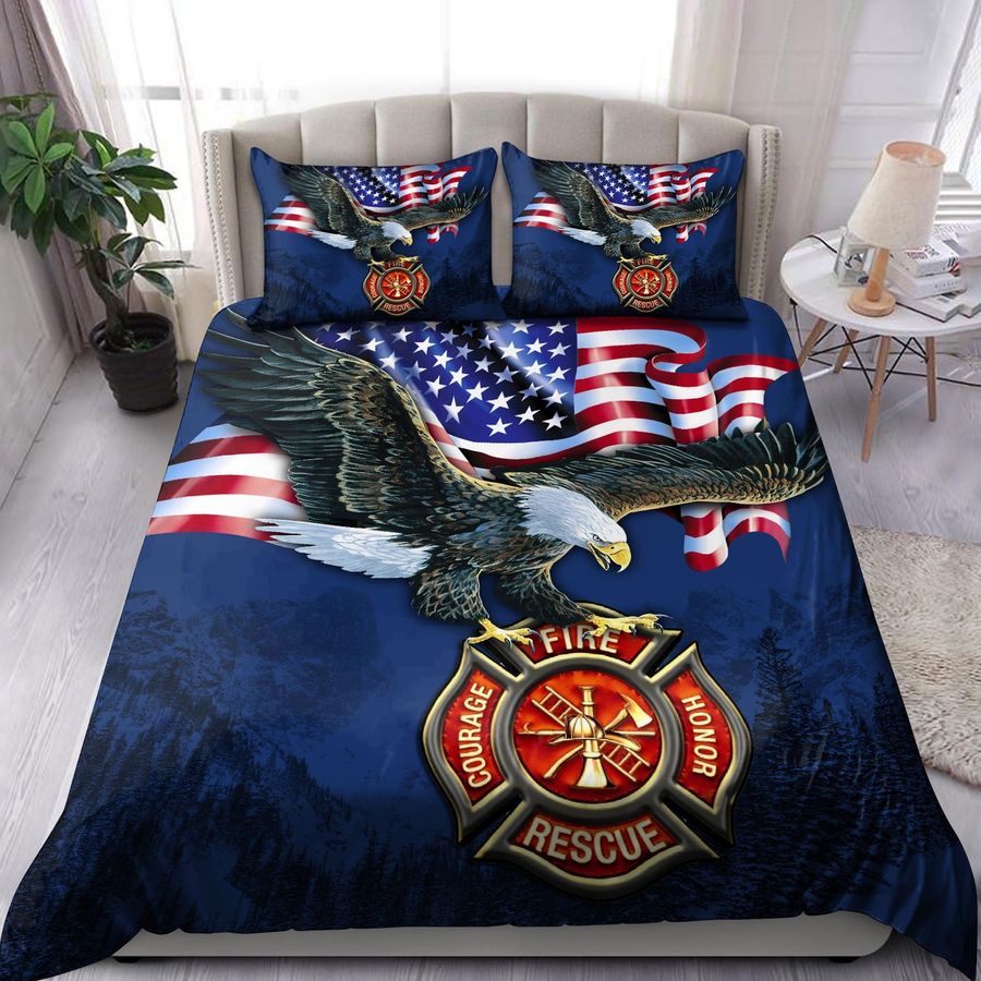 Love Firefighter Bedding Set