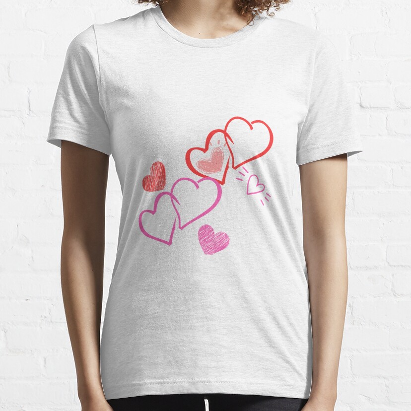 Love Heart T-Shirt Tee Essential T-Shirt