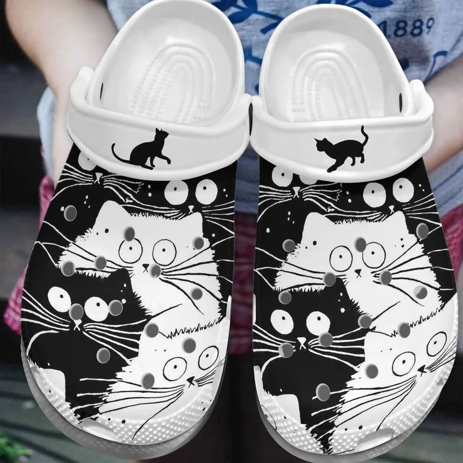 Love My Black Cat Personalize Clog Custom Crocs Fashionstyle Comfortable For Women Men Kid Print 3D