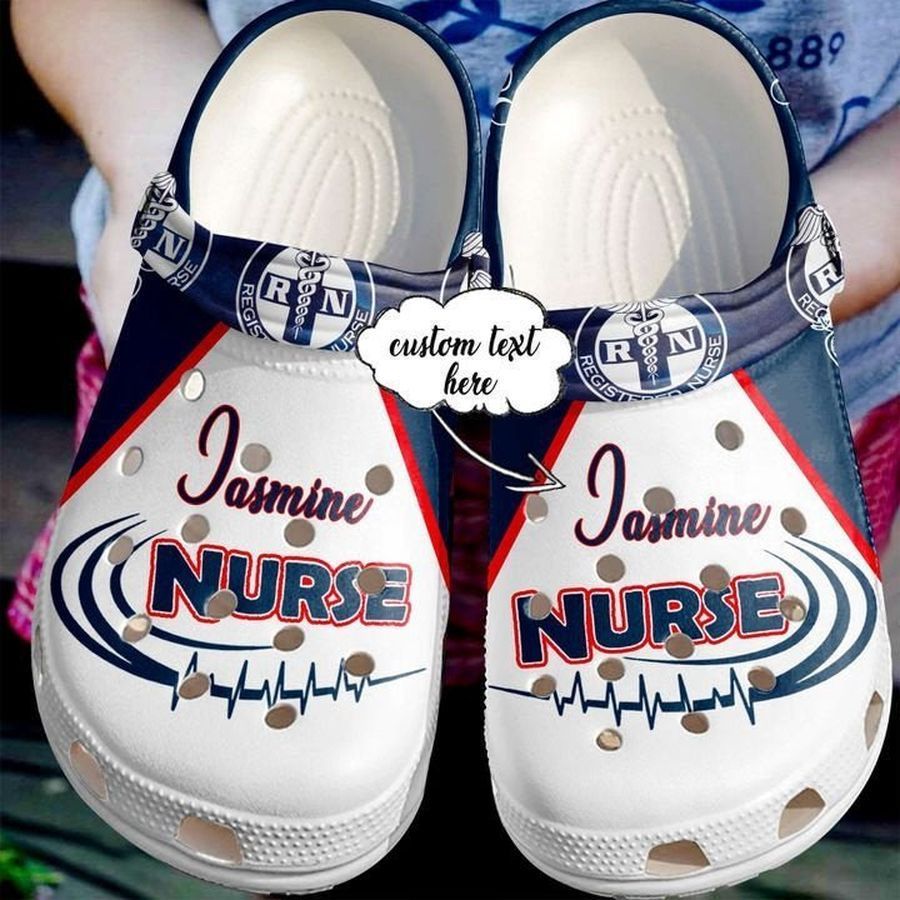 Love Nurse Rn Name Doctor Best Gift For Fan Classic Water Rubber Crocs Crocband Clogs, Comfy Footwear