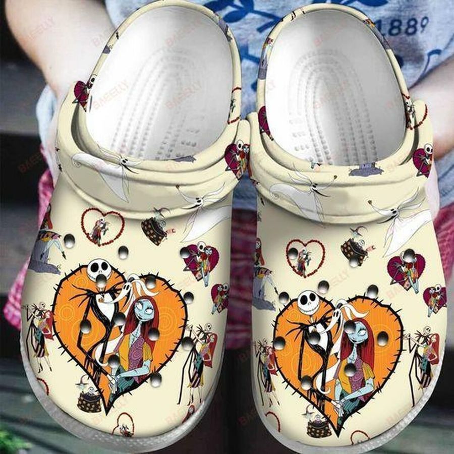 Love The Nightmare Before Personalized Gift For Lover Rubber Crocs Crocband Clogs, Comfy Footwear