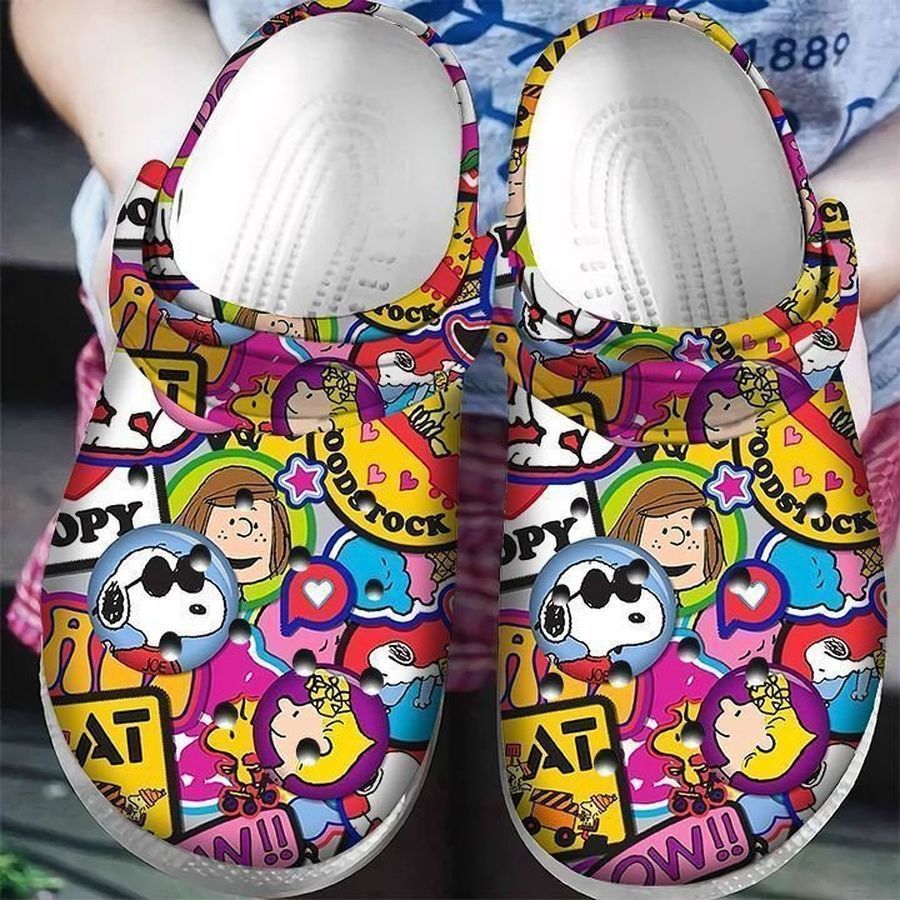 Lovely Snoopy Peanut Crocs Crocband Clogs, Comfy Footwear