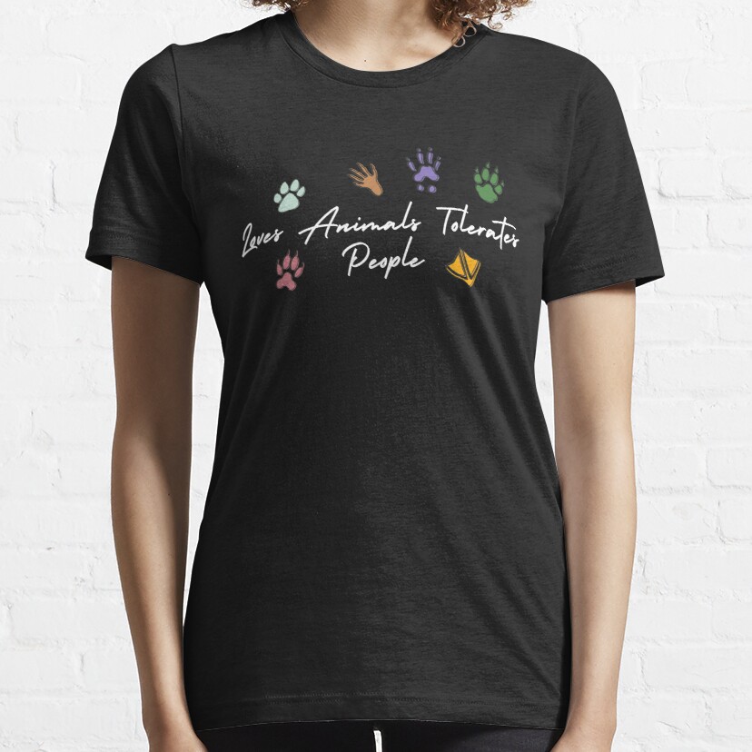 Loves Animals Tolerates People Cool Design Essential T-Shirt