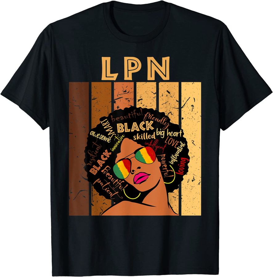 LPN Licensed Practical Nurse Afro Women Black History Month