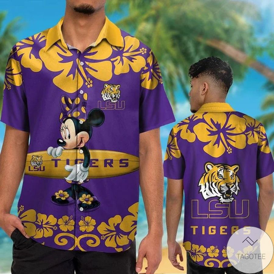 Lsu Tigers 038; Minnie Mouse Hawaiian Shirt