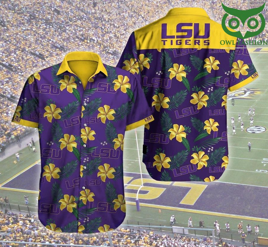 Lsu Tigers Logo Hawaiian shirt short sleeve summer wear