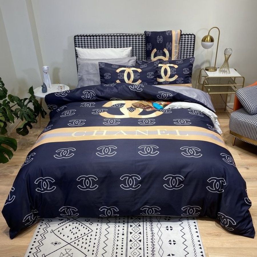 Luxury CN Chanel Type 66 Bedding Sets Duvet Cover Luxury Brand Bedroom Sets